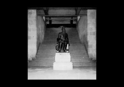 Estatua de Manuel Crescencio García Rejón, creador del juicio de amparo, en el edificio sede de la Suprema Corte de Justicia de la Nación.
