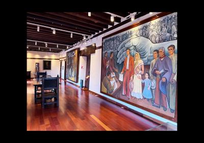 Interior de la sede del Supremo Tribunal de Justicia en Ario de Rosales, Michoacán.