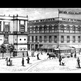 Antigua Plaza del Volador, actualmente ese espacio alberga el edificio sede de la Suprema Corte de Justicia de la Nación.