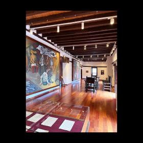 Interior de la sede del Supremo Tribunal de Justicia en Ario de Rosales, Michoacán.